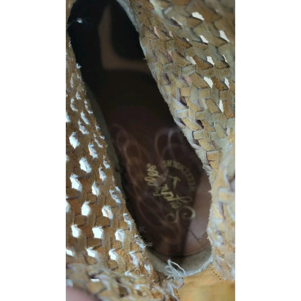 Seychelles Woven Leather Western‎ Ankle Boots Womens 9 Brown Boho Made In India